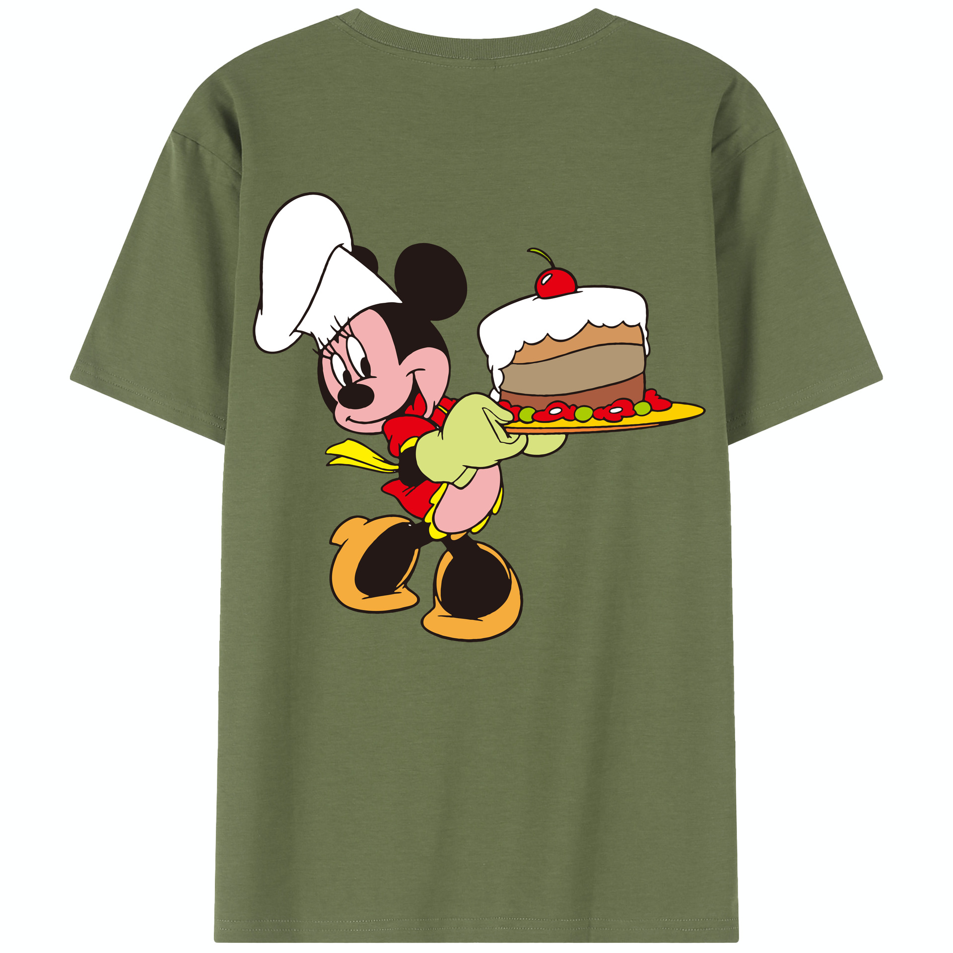 （画像用） ミッキーマウス Mickey Mouse 綿100％半袖Tシャツ（背面プリント）